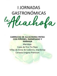 I JORNADAS GASTRONÓMICAS de la alcachofa